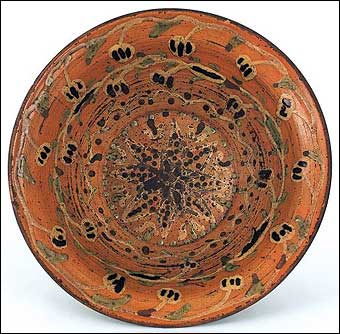 Signs of Spring at Pook and Pook - Christian Ginrich redware bowl dated 1832 sold for $13,035
