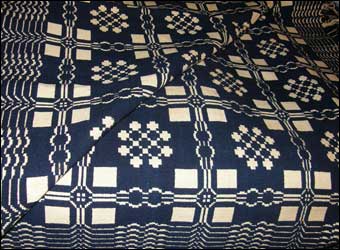 Jacquard Loom - Back of Windows & Lover's Knots quilt