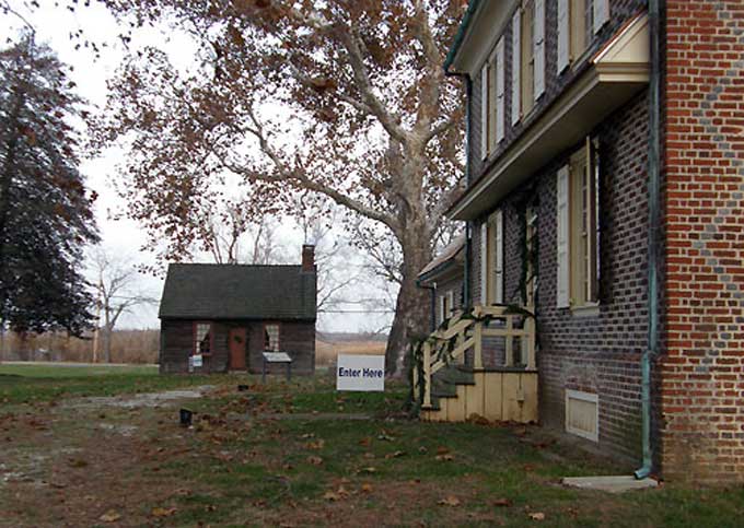 Salem, NJ Yuletide Tour - The Swedish Cabin on the premises of the Hancock House
