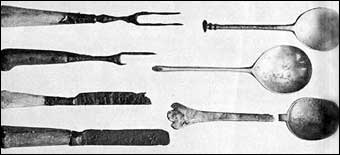 Working with Pewter - Knives, forks, and spoons unearthed at Jamestown