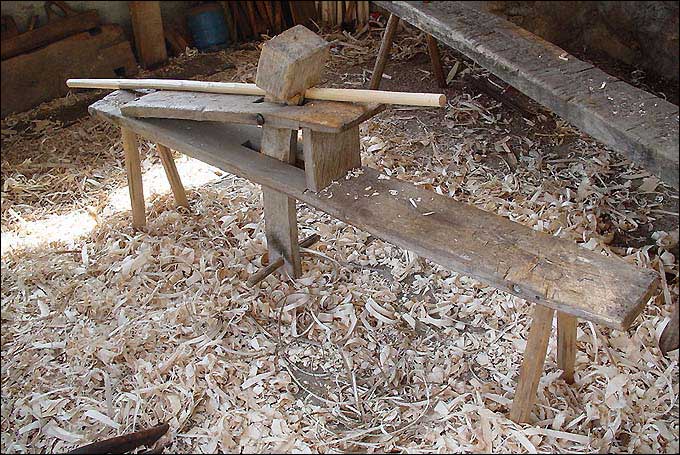 Shaving Horses - French shaving horse of Continental design taken by Ruizo. 
