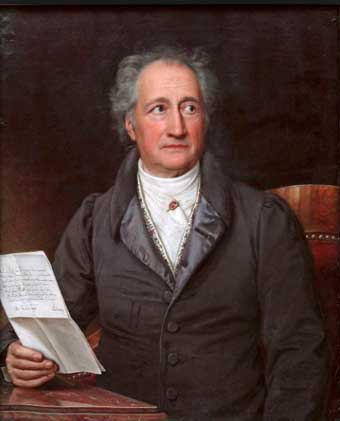 German Christmas - Johann Wolfgang von Goethe in 1828.