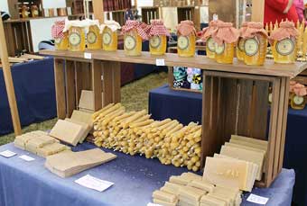 Frederick Market Fair - Beeswax and honey being sold at Sanctuary Traders.
