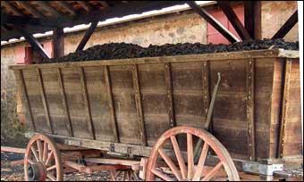 Hopewell Furnace, PA - Coal loaded in a coal car
