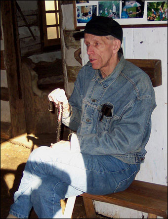 Swedish Cabin - Long time caretaker, Walter Evans, the tour guide for my trip to the Swedish Log Cabin
